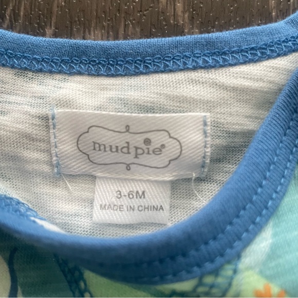 New! Mud Pie Lizard Print Baby Boy Romper 3-6 Months - Picture 6 of 9